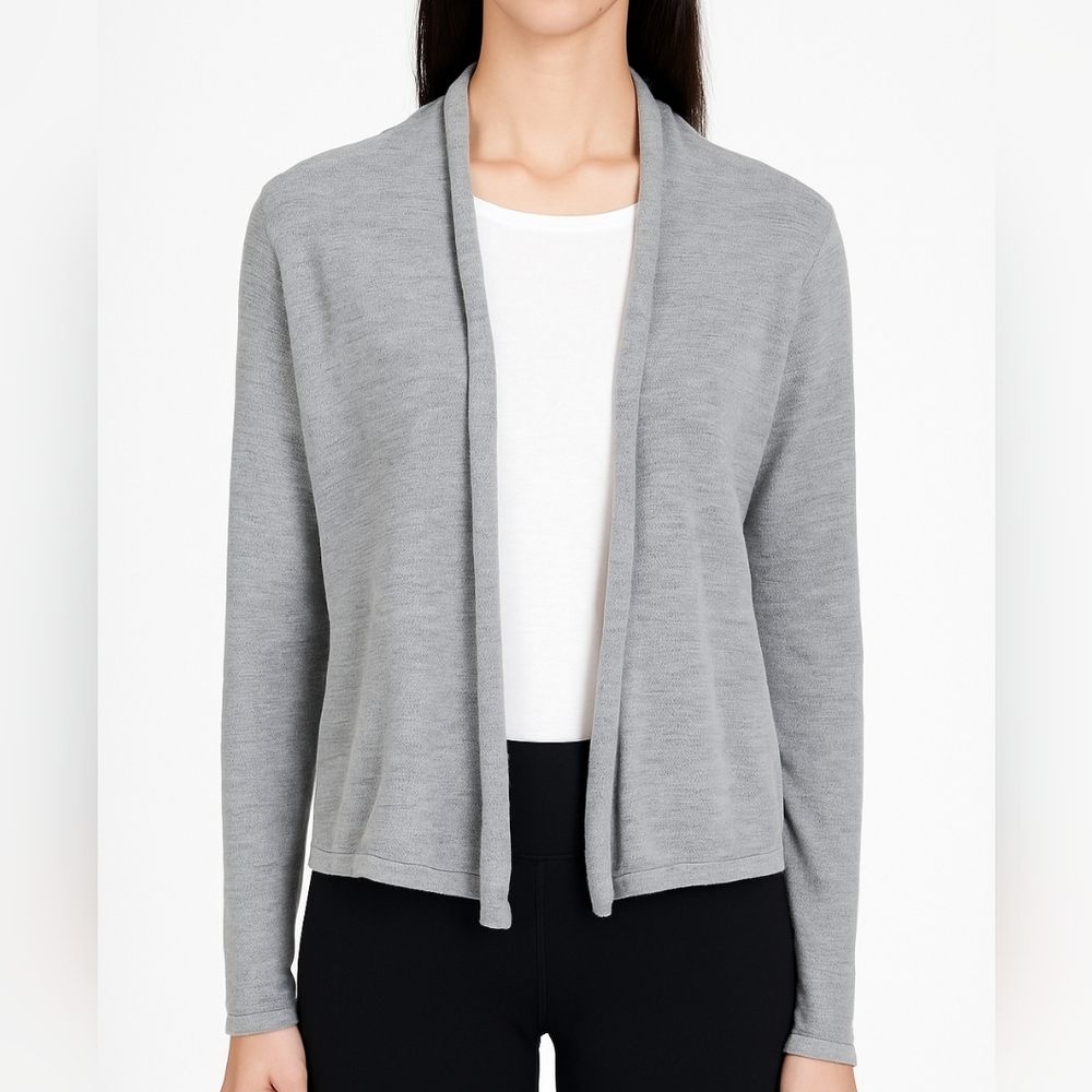 Banana Republic Womens Gray Wool Blend Open Cardigan Size XS Preppy Office Work